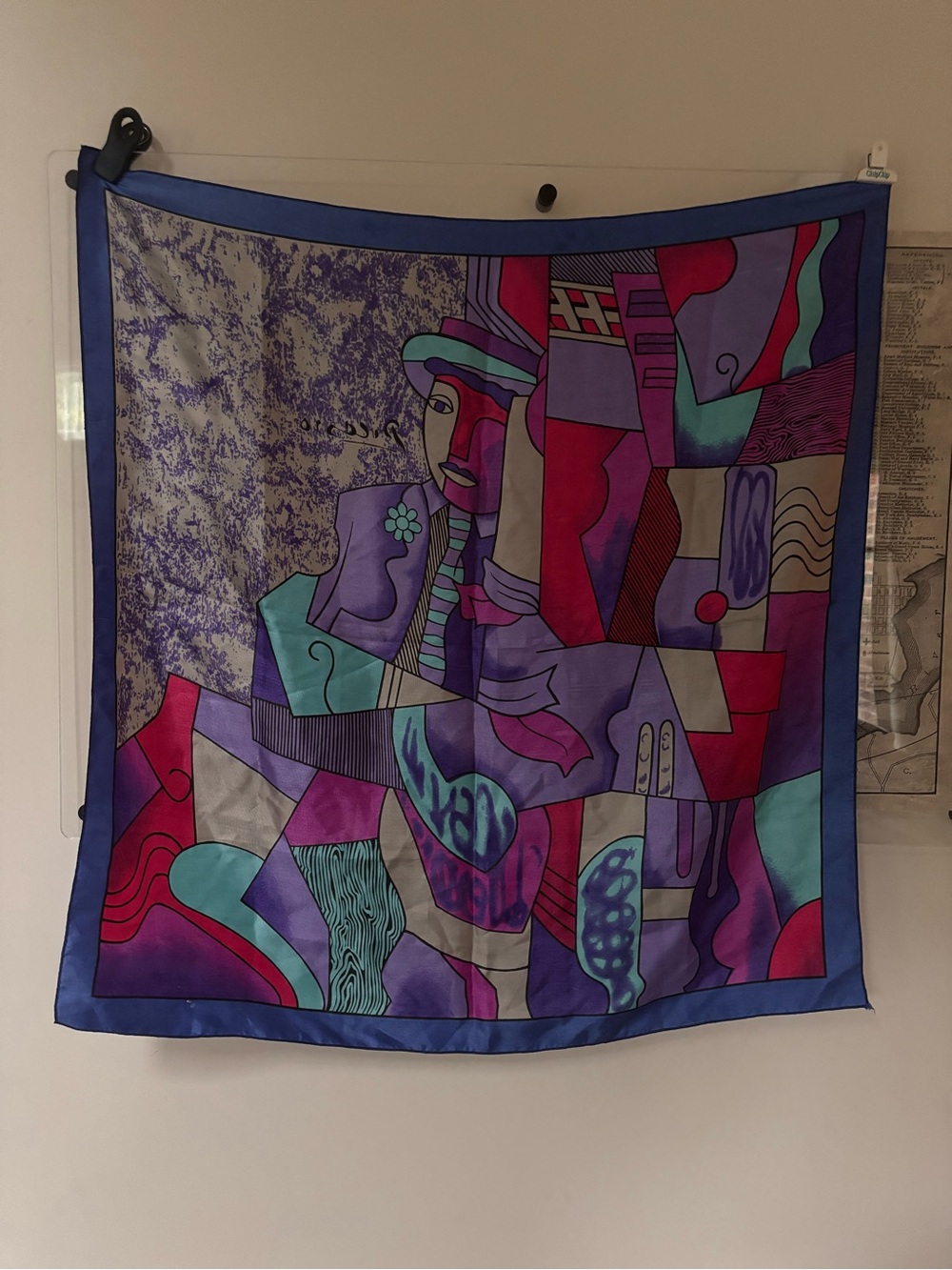 Handmade Abstract Blue & Purple Wall Tapestry - Unbranded